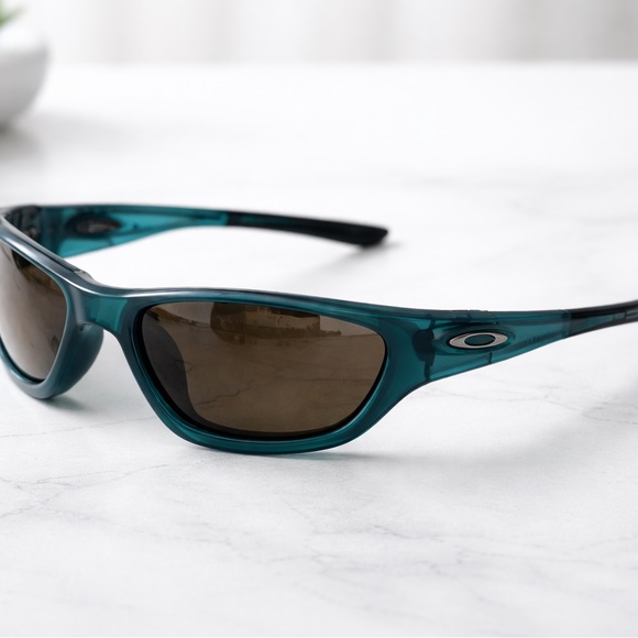 Oakley Dark Teal Sunglasses with Black Lenses